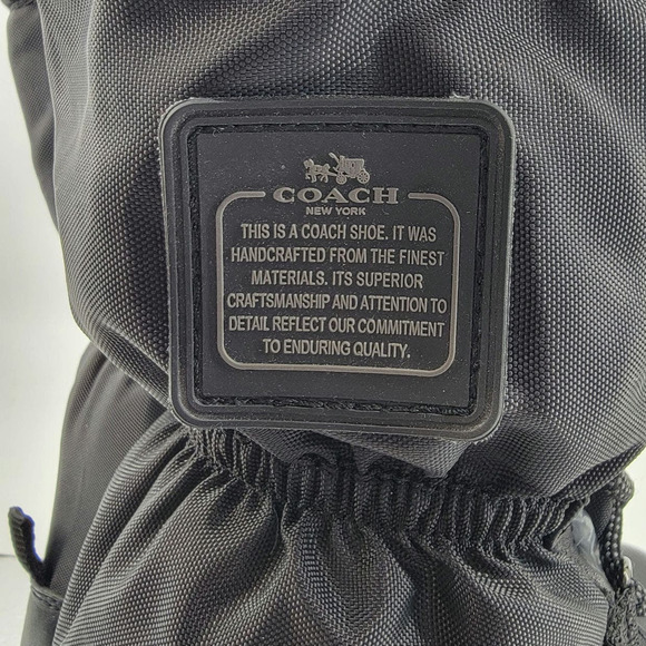 Coach Sage All Weather Leather Nylon Boots 6 Black 36 EUR - Picture 3 of 14